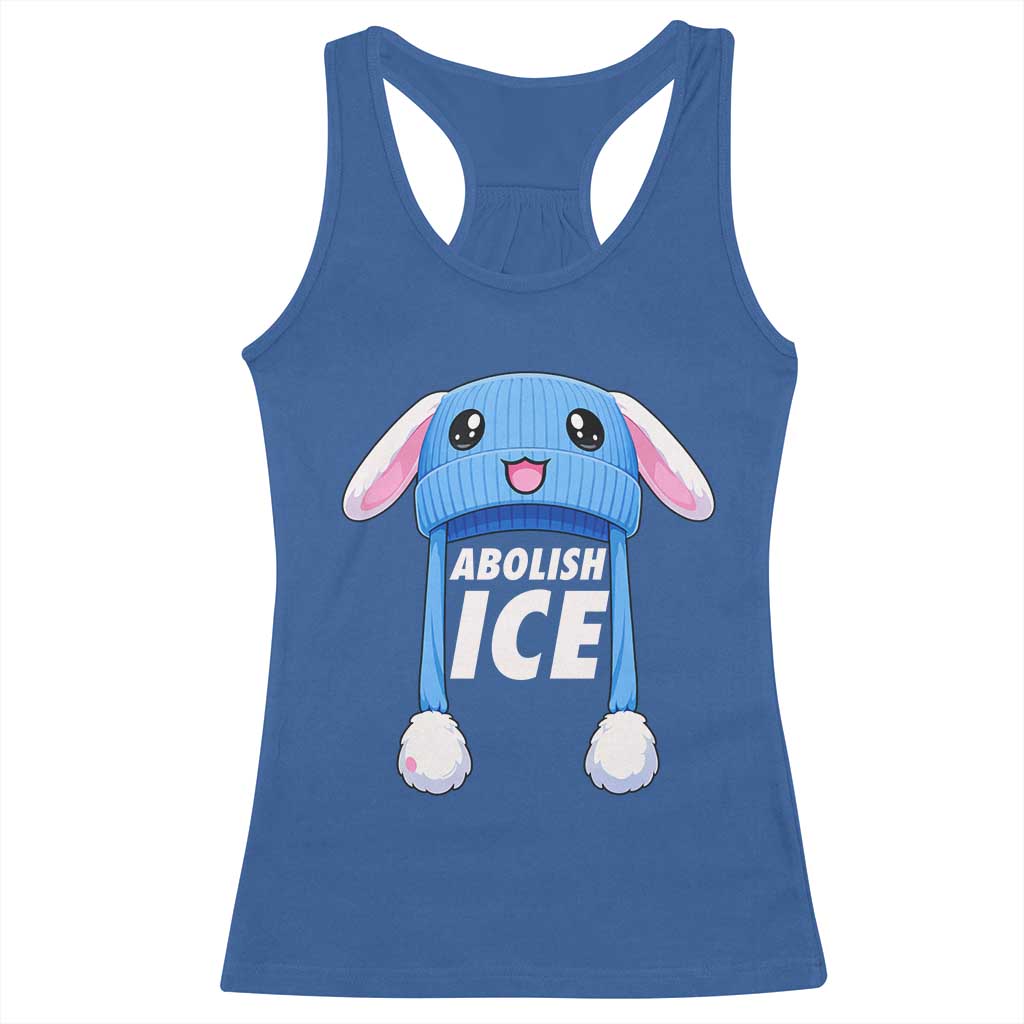 Abolish Ice Racerback Tank Top Blue Bunny Hat Pro Immigrant Resist Minnesota TS11 Royal Blue Print Your Wear