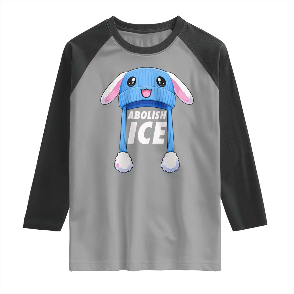 Abolish Ice Raglan Shirt Blue Bunny Hat Pro Immigrant Resist Minnesota TS11 Sport Gray Black Print Your Wear
