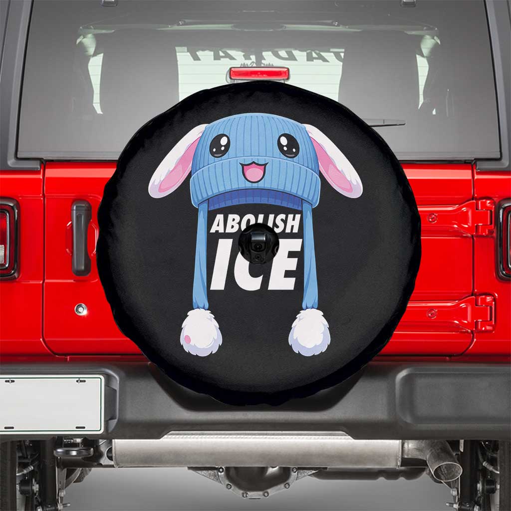Abolish Ice Spare Tire Cover Blue Bunny Hat Pro Immigrant Resist Minnesota TS11 Black Print Your Wear
