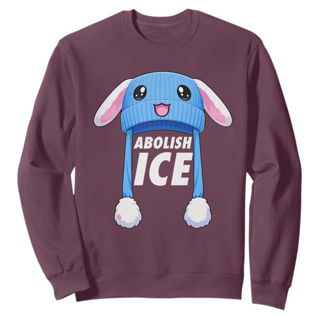 Abolish Ice Sweatshirt Blue Bunny Hat Pro Immigrant Resist Minnesota TS11 Maroon Print Your Wear