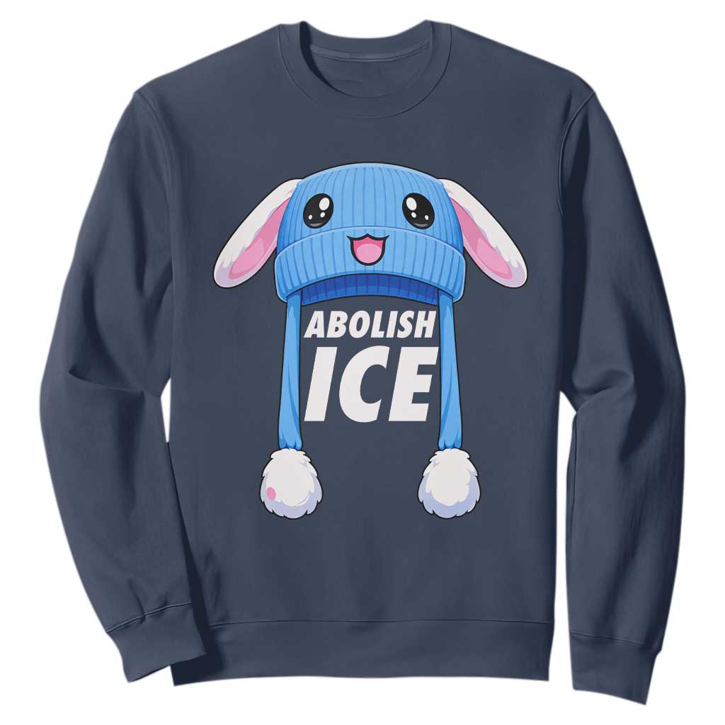 Abolish Ice Sweatshirt Blue Bunny Hat Pro Immigrant Resist Minnesota TS11 Navy Print Your Wear