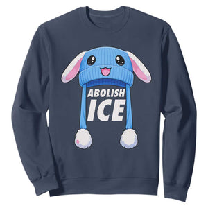 Abolish Ice Sweatshirt Blue Bunny Hat Pro Immigrant Resist Minnesota TS11 Navy Print Your Wear