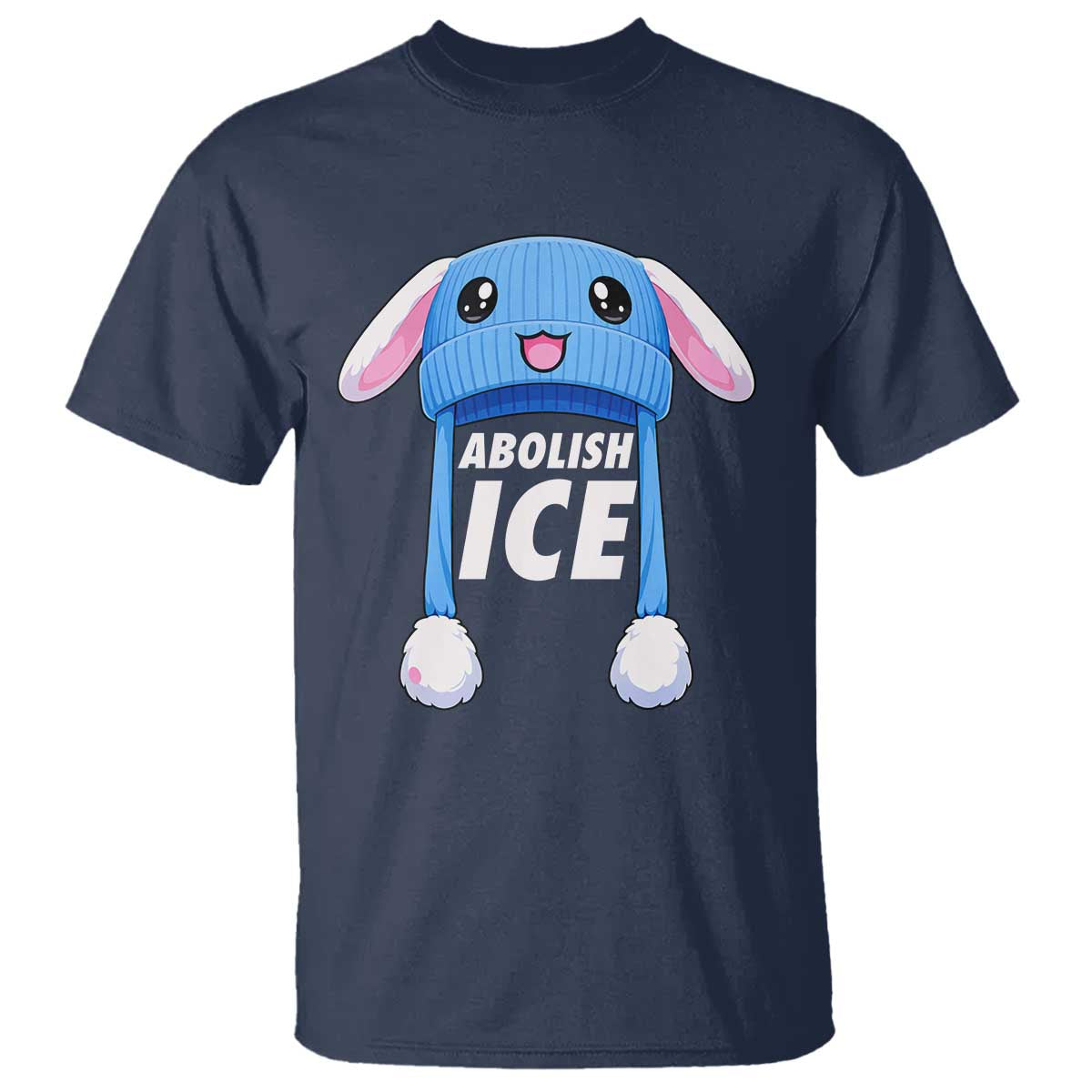 Abolish Ice T Shirt Blue Bunny Hat Pro Immigrant Resist Minnesota TS11 Navy Print Your Wear