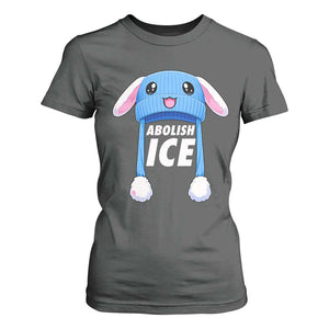 Abolish Ice T Shirt For Women Blue Bunny Hat Pro Immigrant Resist Minnesota TS11 Dark Heather Print Your Wear
