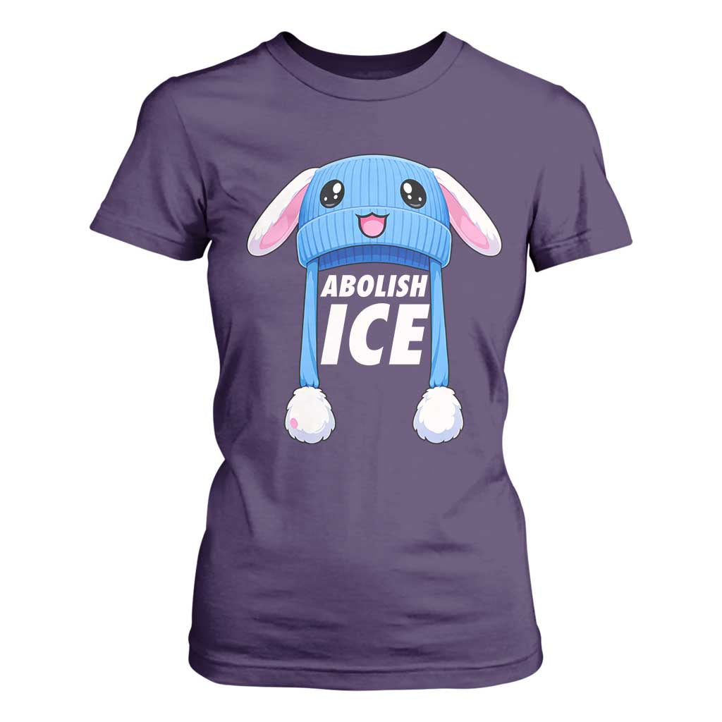Abolish Ice T Shirt For Women Blue Bunny Hat Pro Immigrant Resist Minnesota TS11 Purple Print Your Wear