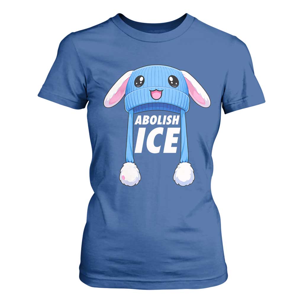 Abolish Ice T Shirt For Women Blue Bunny Hat Pro Immigrant Resist Minnesota TS11 Royal Blue Print Your Wear