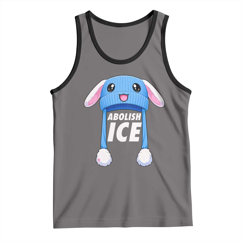 Abolish Ice Tank Top Blue Bunny Hat Pro Immigrant Resist Minnesota TS11 Deep Heather Black Print Your Wear