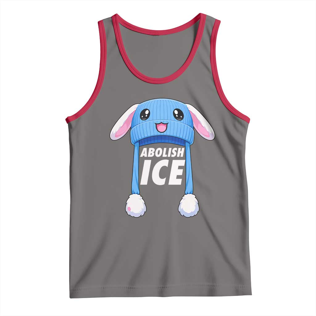 Abolish Ice Tank Top Blue Bunny Hat Pro Immigrant Resist Minnesota TS11 Deep Heather Red Print Your Wear