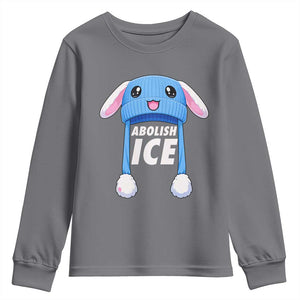 Abolish Ice Youth Sweatshirt Blue Bunny Hat Pro Immigrant Resist Minnesota TS11 Charcoal Print Your Wear