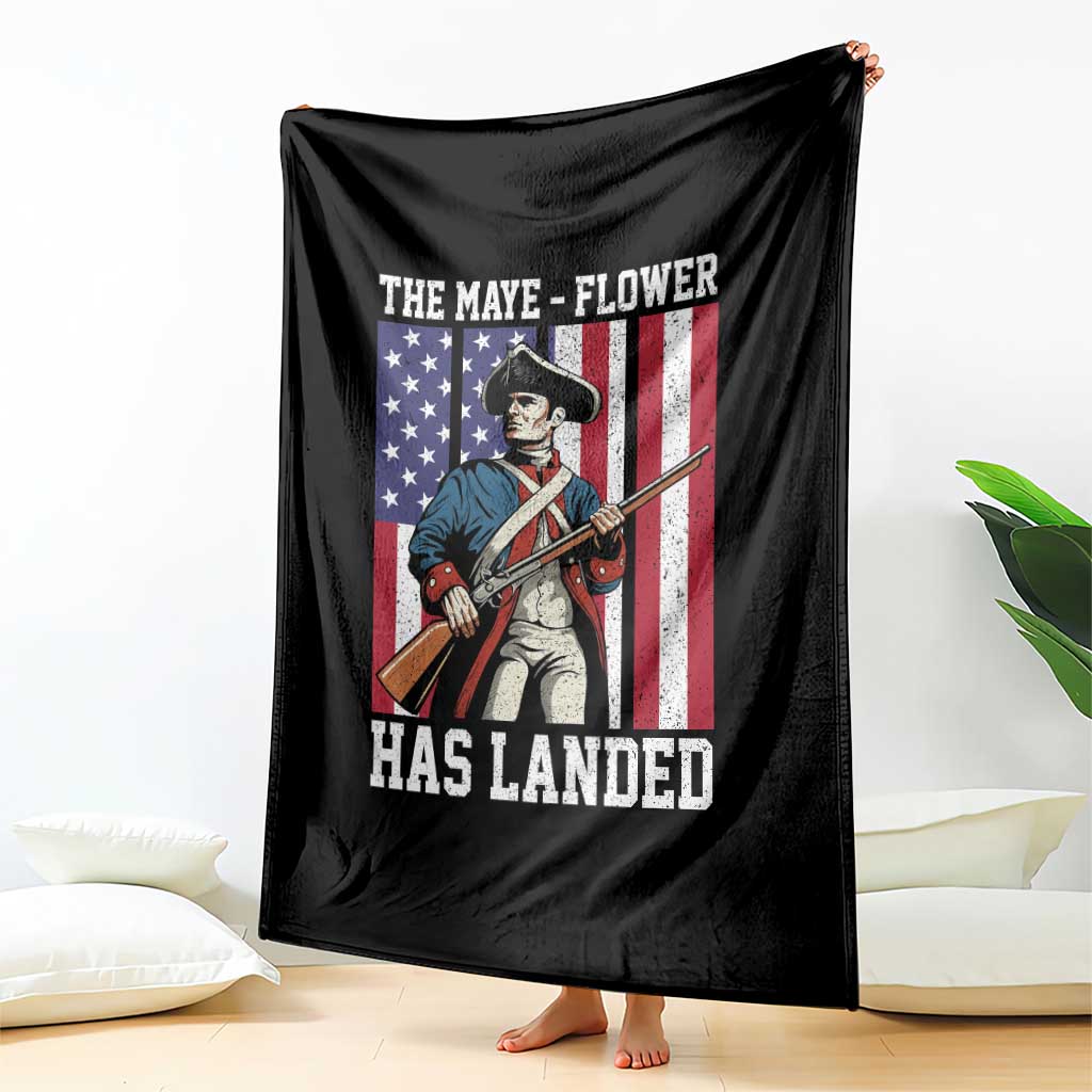 The Maye Flower Has Landed Throw Blanket Funny Minutemen Football Fan TS11 Print Your Wear