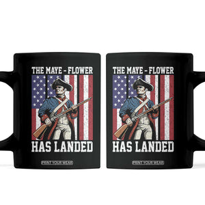 The Maye Flower Has Landed Coffee Mug Funny Minutemen Football Fan TS11 Black Print Your Wear