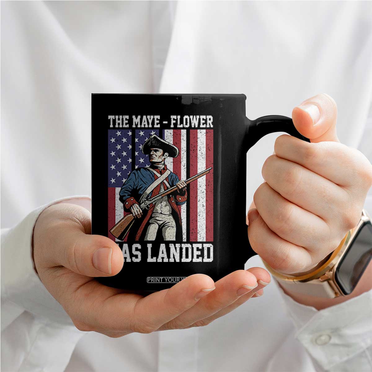 The Maye Flower Has Landed Coffee Mug Funny Minutemen Football Fan TS11 Print Your Wear