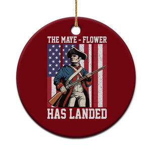The Maye Flower Has Landed Ceramic Ornament Funny Minutemen Football Fan TS11 1pc Red Print Your Wear