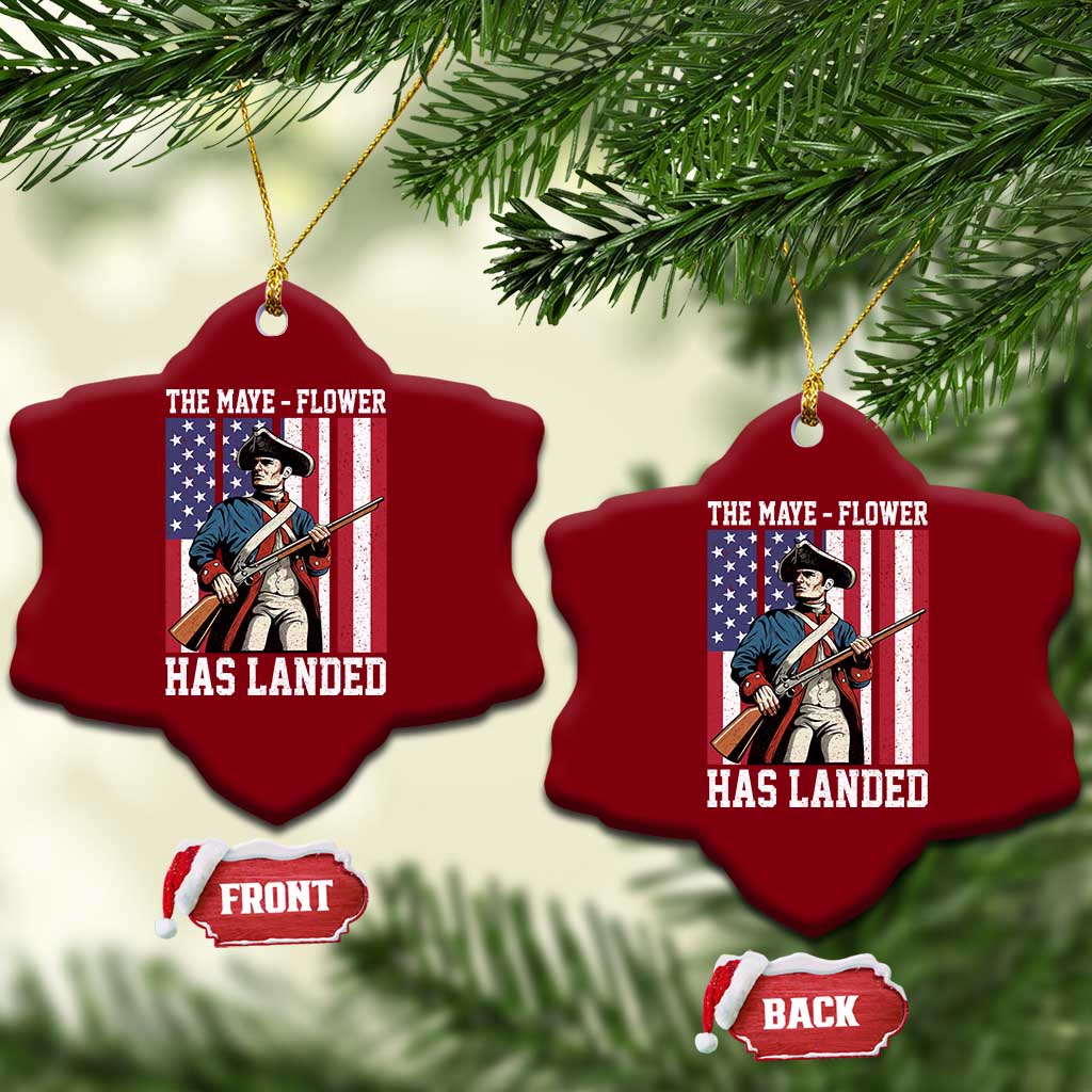 The Maye Flower Has Landed Ceramic Ornament Funny Minutemen Football Fan TS11 Print Your Wear