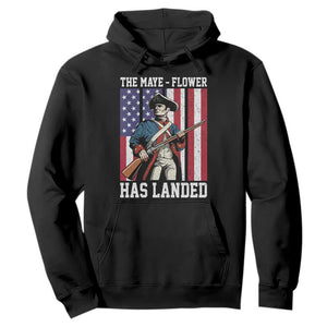 The Maye Flower Has Landed Hoodie Funny Minutemen Football Fan TS11 Black Print Your Wear