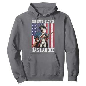 The Maye Flower Has Landed Hoodie Funny Minutemen Football Fan TS11 Charcoal Print Your Wear