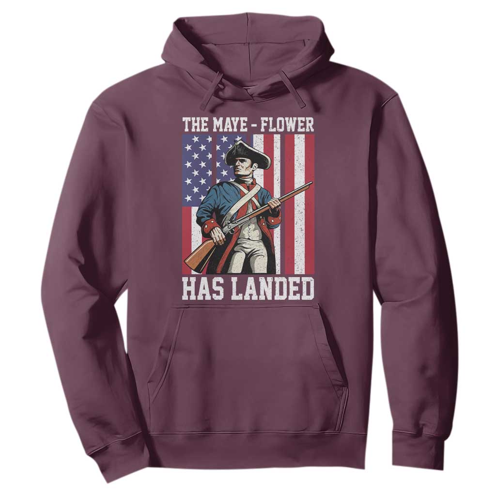 The Maye Flower Has Landed Hoodie Funny Minutemen Football Fan TS11 Maroon Print Your Wear
