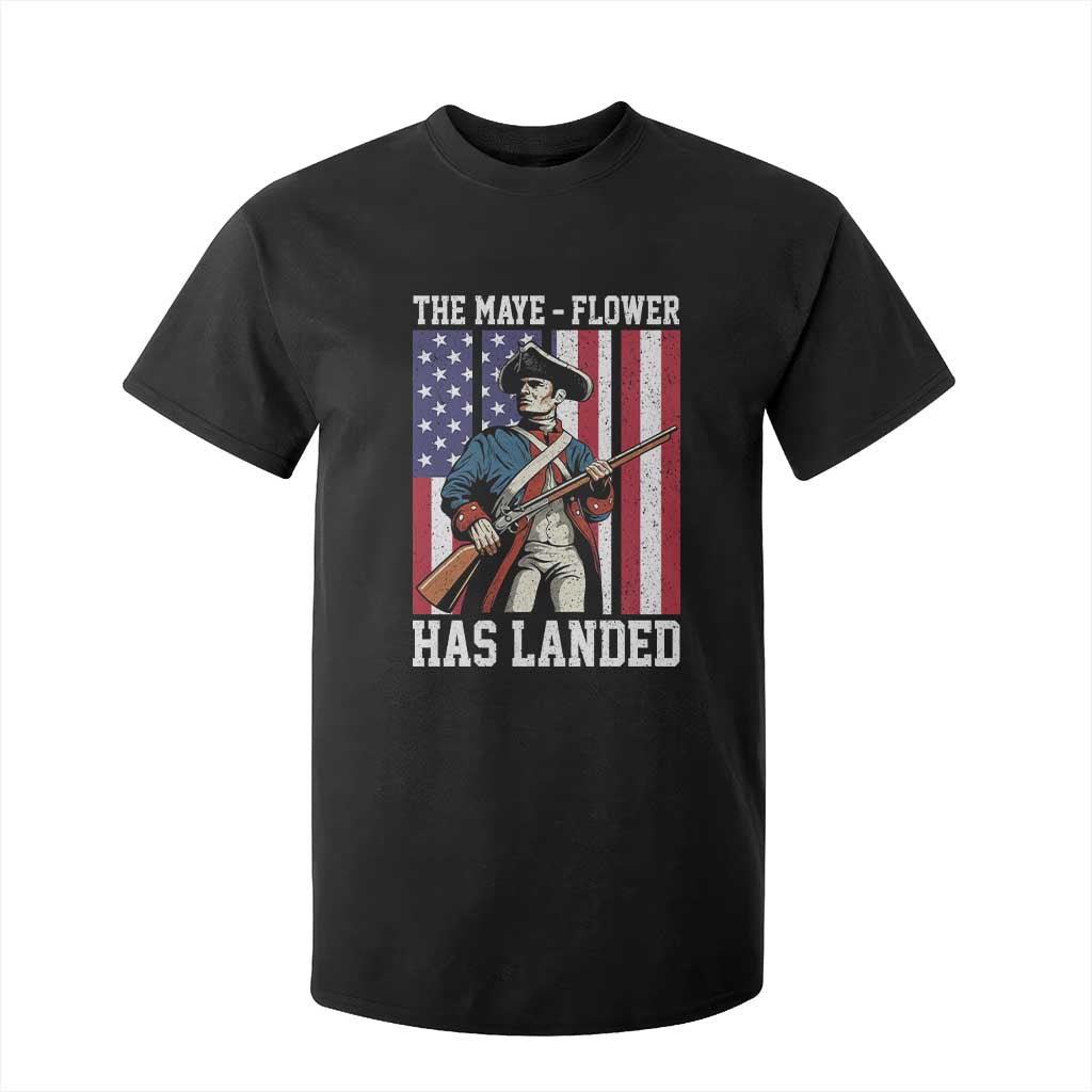 The Maye Flower Has Landed T Shirt For Kid Funny Minutemen Football Fan TS11 Black Print Your Wear