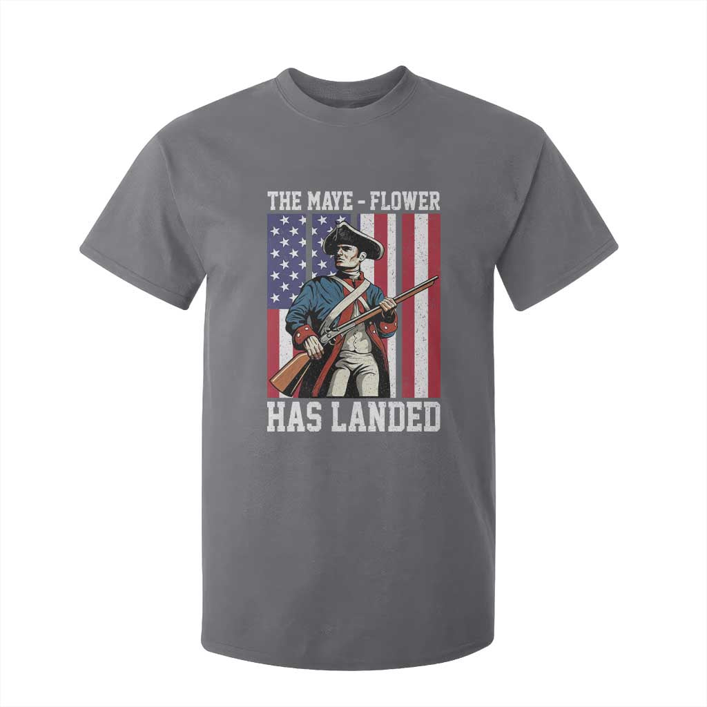 The Maye Flower Has Landed T Shirt For Kid Funny Minutemen Football Fan TS11 Charcoal Print Your Wear