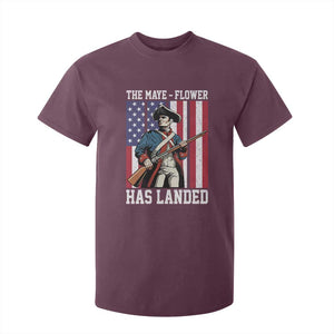 The Maye Flower Has Landed T Shirt For Kid Funny Minutemen Football Fan TS11 Maroon Print Your Wear