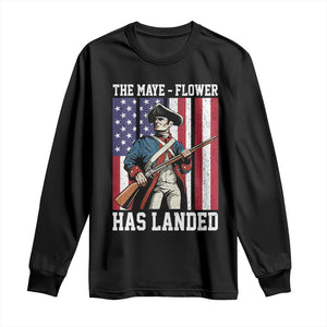 The Maye Flower Has Landed Long Sleeve Shirt Funny Minutemen Football Fan TS11 Black Print Your Wear