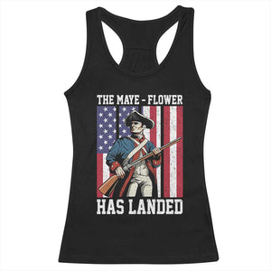 The Maye Flower Has Landed Racerback Tank Top Funny Minutemen Football Fan TS11 Black Print Your Wear