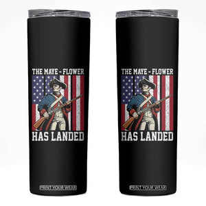 The Maye Flower Has Landed Skinny Tumbler Funny Minutemen Football Fan TS11 Black Print Your Wear