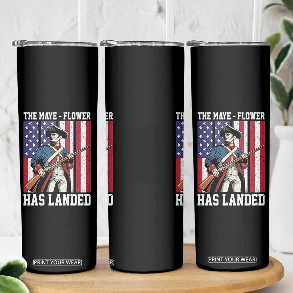 The Maye Flower Has Landed Skinny Tumbler Funny Minutemen Football Fan TS11 Print Your Wear