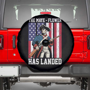 The Maye Flower Has Landed Spare Tire Cover Funny Minutemen Football Fan TS11 Black Print Your Wear