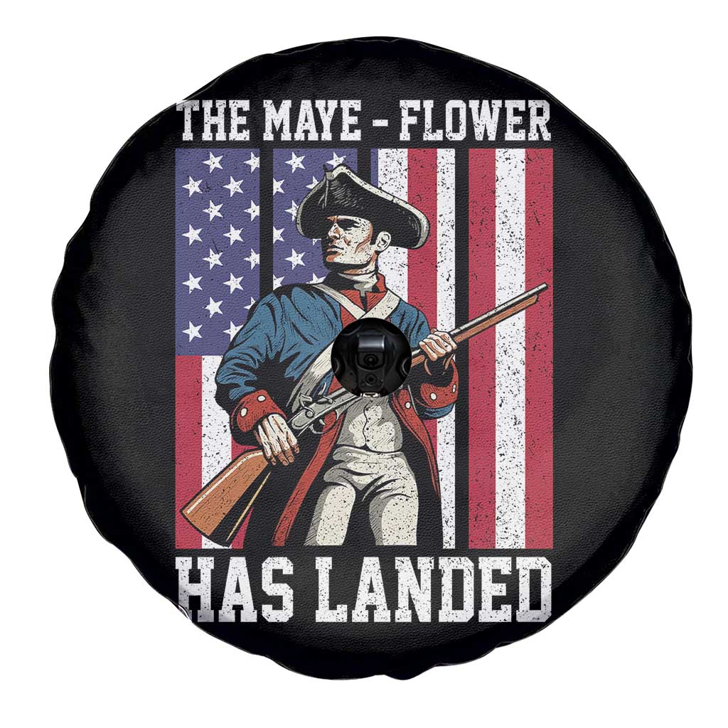 The Maye Flower Has Landed Spare Tire Cover Funny Minutemen Football Fan TS11 Print Your Wear