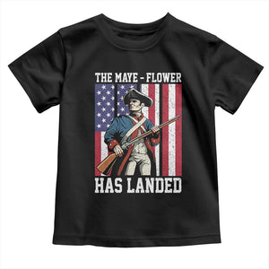 The Maye Flower Has Landed Toddler T Shirt Funny Minutemen Football Fan TS11 Black Print Your Wear