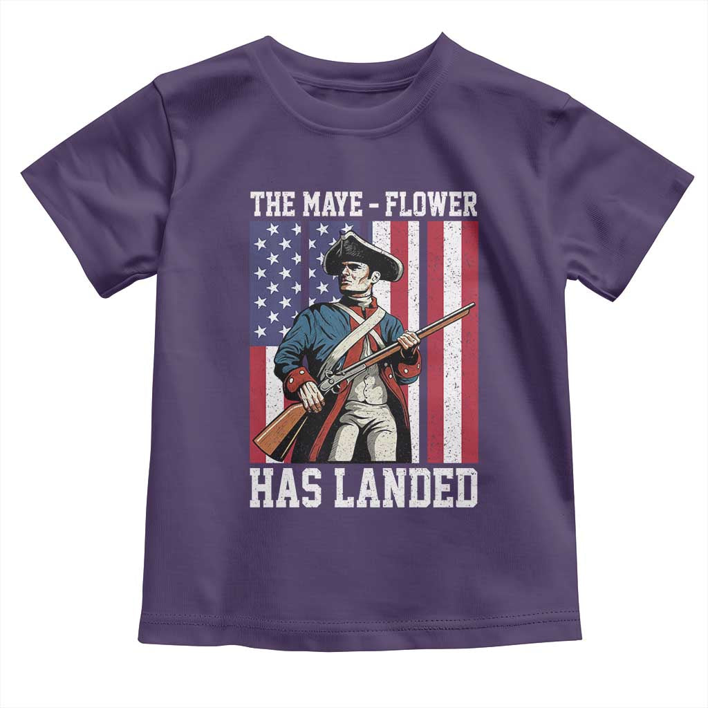 The Maye Flower Has Landed Toddler T Shirt Funny Minutemen Football Fan TS11 Purple Print Your Wear