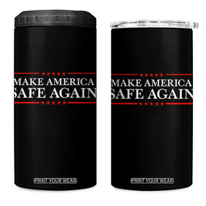 Make America Safe Again 4 in 1 Can Cooler Tumbler Funny US Patriotic 4th of July TS11 One Size: 16 oz Black Print Your Wear