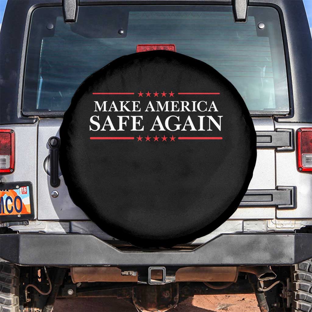 Make America Safe Again Spare Tire Cover Funny US Patriotic 4th of July TS11 No hole Black Print Your Wear