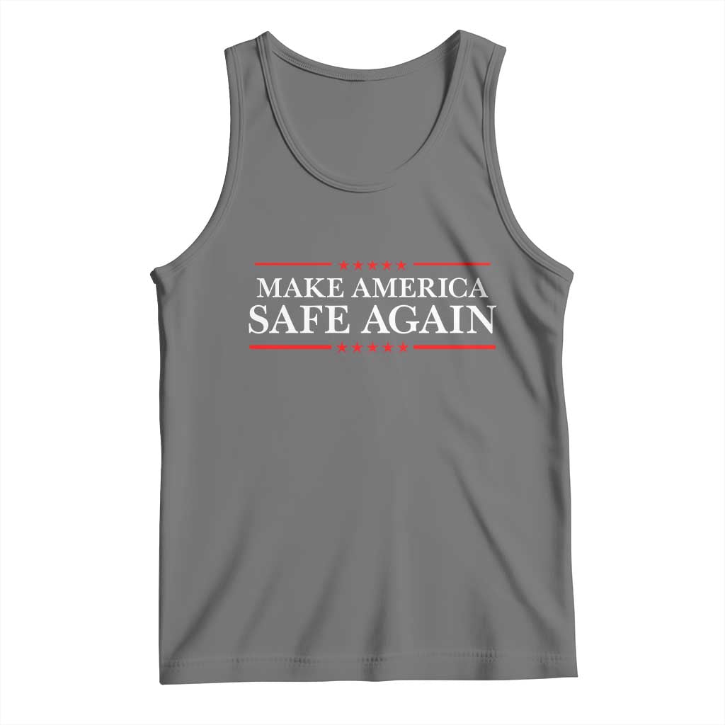 Make America Safe Again Tank Top Funny US Patriotic 4th of July TS11 Black Heather Print Your Wear