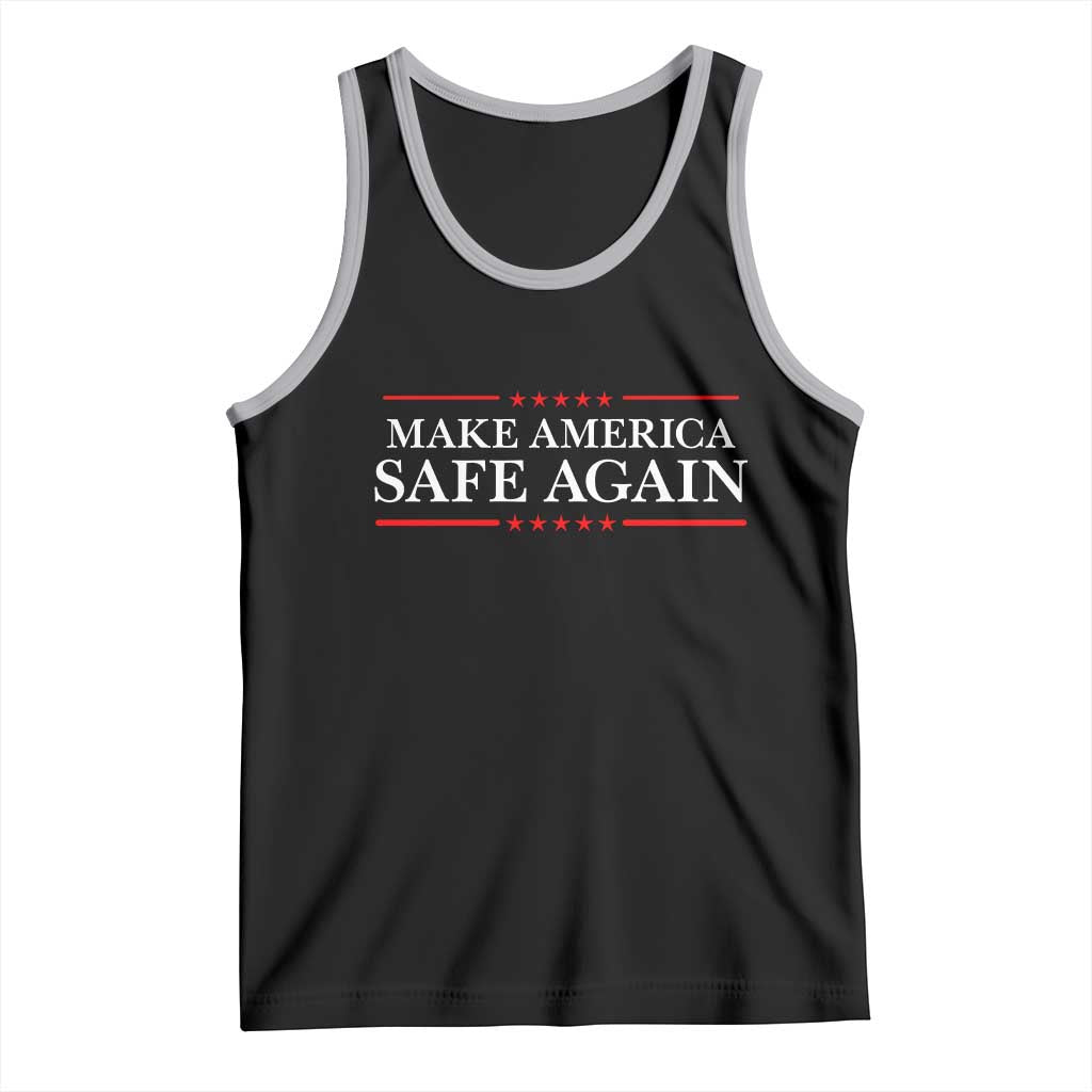 Make America Safe Again Tank Top Funny US Patriotic 4th of July TS11 Black Athletic Heather Print Your Wear
