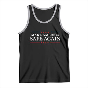 Make America Safe Again Tank Top Funny US Patriotic 4th of July TS11 Black Athletic Heather Print Your Wear