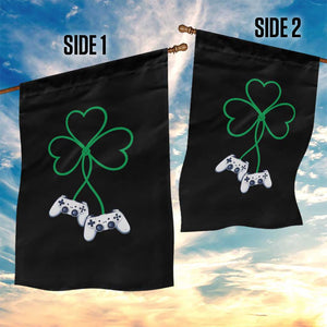 Video Game Lover St Patricks Day with Shamrock Controllers Garden Flag TS11 Print Your Wear