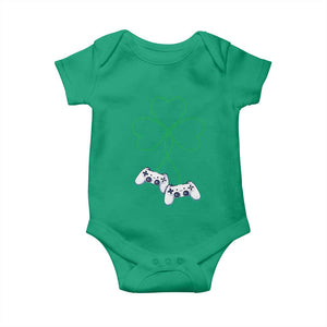 Video Game Lover St Patricks Day with Shamrock Controllers Baby Onesie TS11 Irish Green Print Your Wear