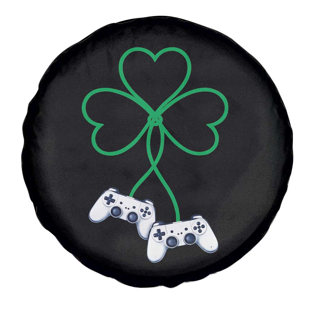 Video Game Lover St Patricks Day with Shamrock Controllers Spare Tire Cover TS11 Print Your Wear