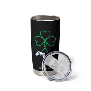 Video Game Lover St Patricks Day with Shamrock Controllers Tumbler Cup TS11 Print Your Wear