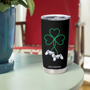 Video Game Lover St Patricks Day with Shamrock Controllers Tumbler Cup TS11 Print Your Wear