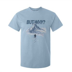Penguin But Why T Shirt For Kid Funny Penguin Snowy Mountain Meme TS11 Light Blue Print Your Wear