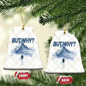 Penguin But Why Ceramic Ornament Funny Penguin Snowy Mountain Meme TS11 Print Your Wear