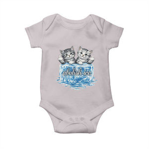 Abolish Ice Baby Onesie Cute Cat Melting Ice Pro Immigrant TS11 Ice Gray Print Your Wear