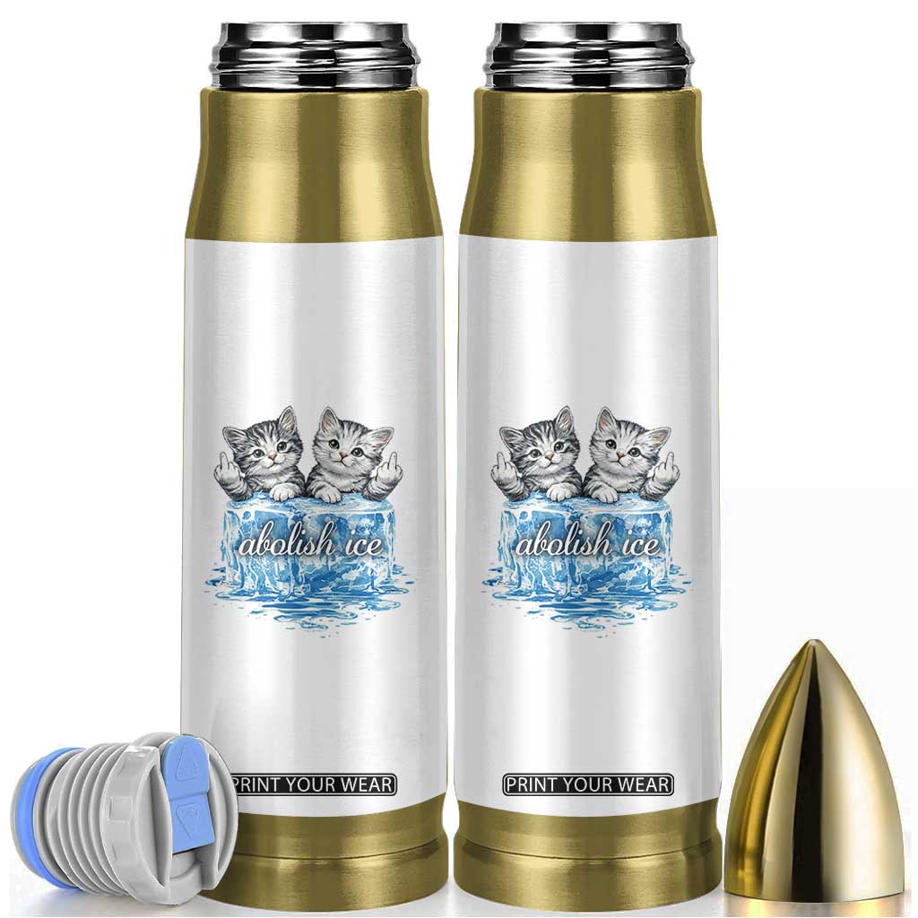 Abolish Ice Bullet Tumbler Cute Cat Melting Ice Pro Immigrant TS11 White Print Your Wear