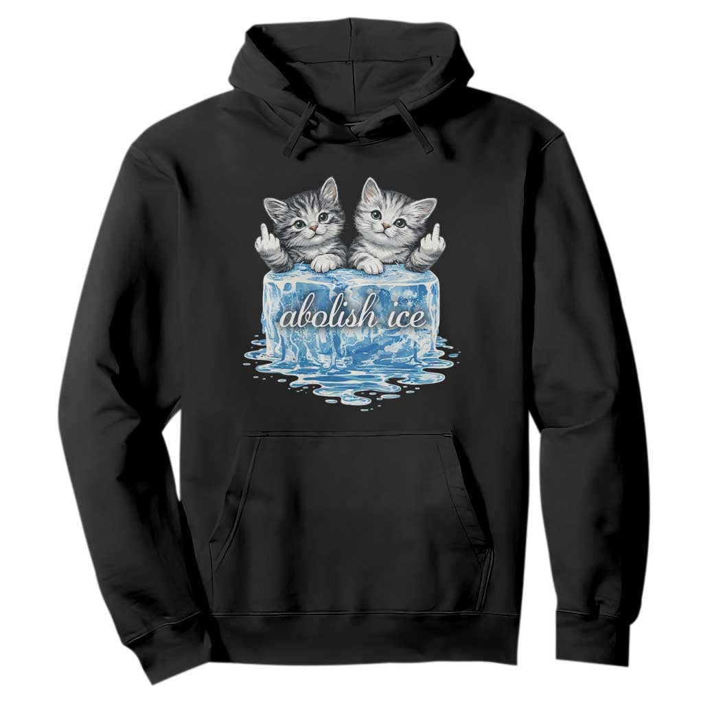 Abolish Ice Hoodie Cute Cat Melting Ice Pro Immigrant TS11 Black Print Your Wear