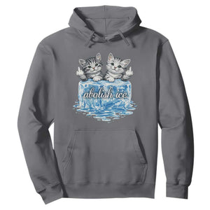 Abolish Ice Hoodie Cute Cat Melting Ice Pro Immigrant TS11 Charcoal Print Your Wear