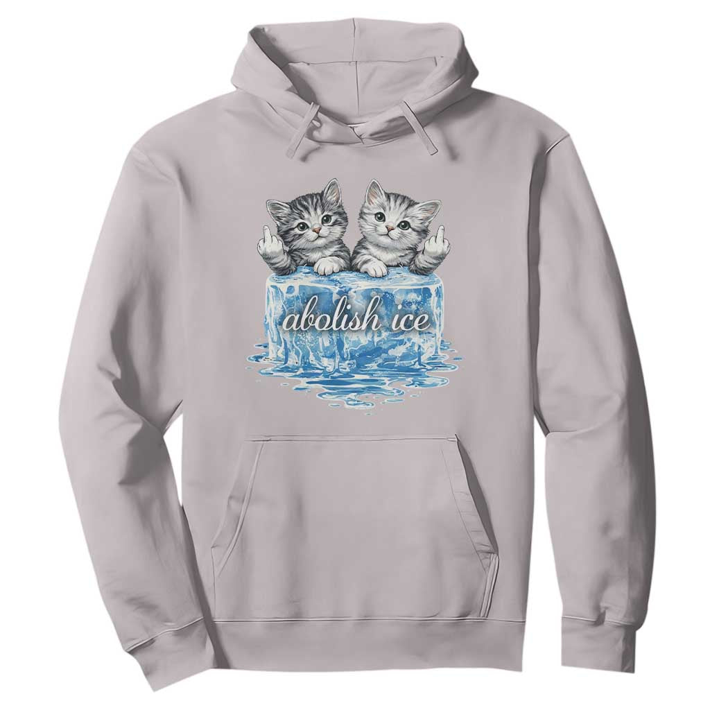 Abolish Ice Hoodie Cute Cat Melting Ice Pro Immigrant TS11 Ice Gray Print Your Wear