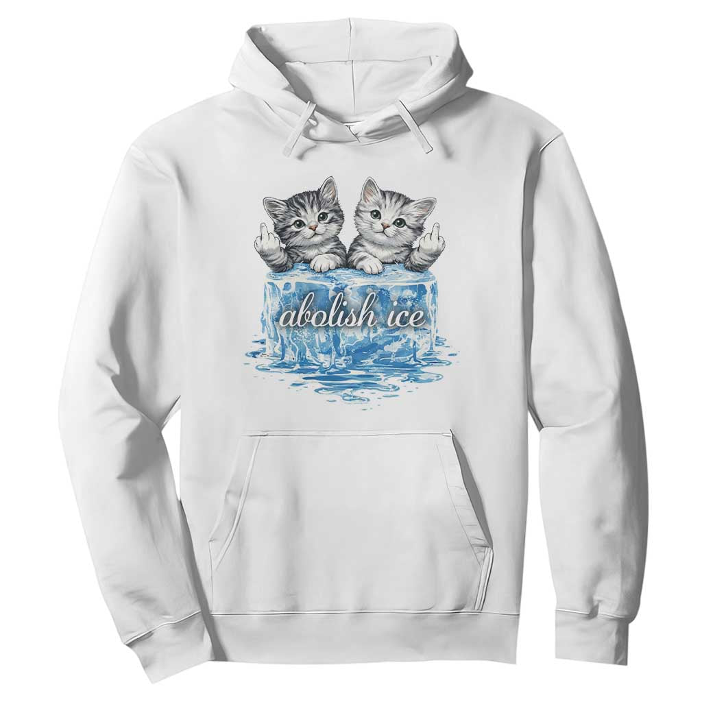 Abolish Ice Hoodie Cute Cat Melting Ice Pro Immigrant TS11 White Print Your Wear